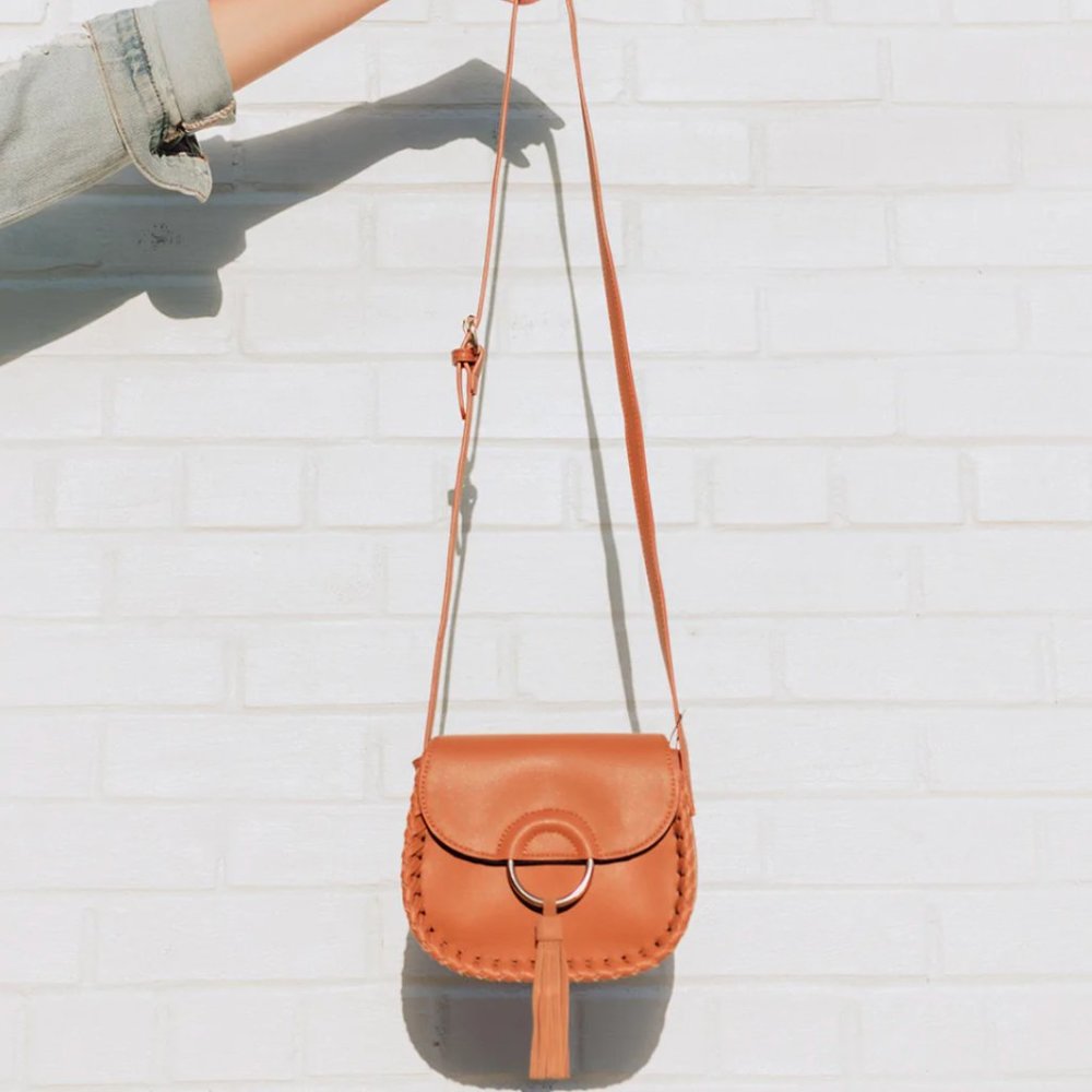 NEW: Anthropologie Grace Saddle Stitch Crossbody Bag (Sage Green)